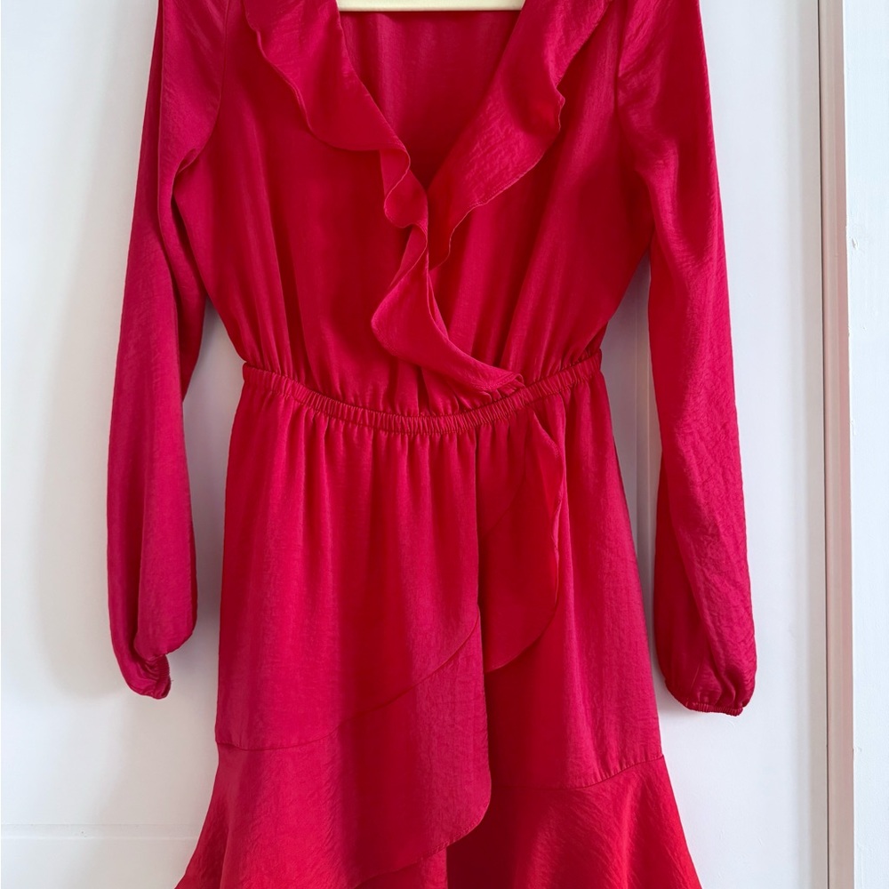 Red Ruffle Express Dress